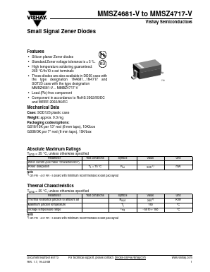 MMSZ4693-V Datasheet PDF Vishay Semiconductors