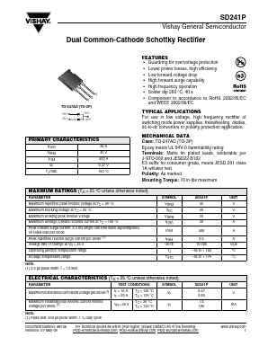 SD241P-E3 Datasheet PDF Vishay Semiconductors