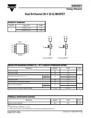 SI9956DY Datasheet PDF Vishay Semiconductors