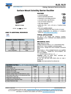 SL23-E3/52T Datasheet PDF Vishay Semiconductors
