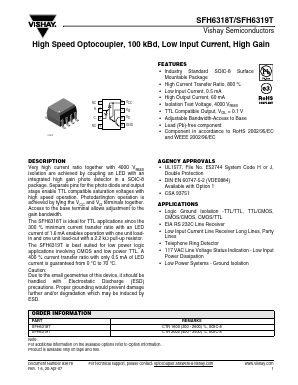 SFH6319T Datasheet PDF Vishay Semiconductors