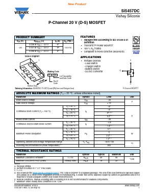 SI5457DC Datasheet PDF Vishay Semiconductors