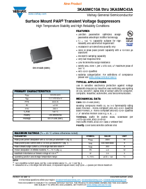 3KASMC10AHM3/57T Datasheet PDF Vishay Semiconductors