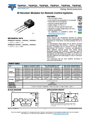 TSOP34156 Datasheet PDF Vishay Semiconductors