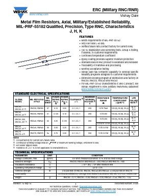 RNC60H1013FPRSL Datasheet PDF Vishay Semiconductors