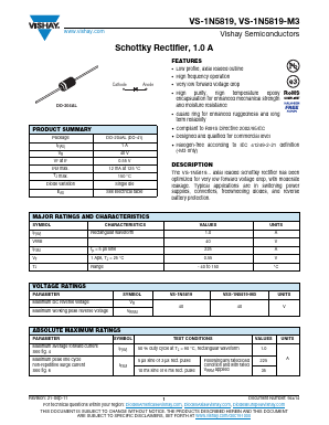 VS-1N5819-M3 Datasheet PDF Vishay Semiconductors