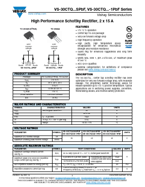 VS-30CTQ045STRRPBF Datasheet PDF Vishay Semiconductors