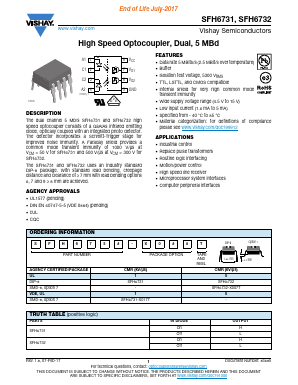 SFH6731-X017T Datasheet PDF Vishay Semiconductors