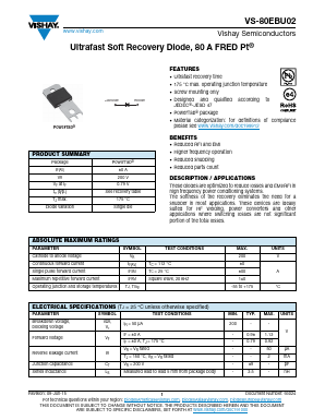 VS-80EBU02 Datasheet PDF Vishay Semiconductors