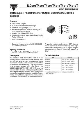 ILD205T Datasheet PDF Vishay Semiconductors