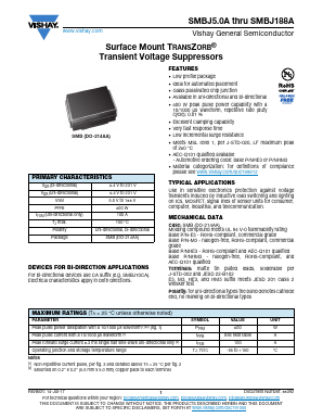 SMBJ130CA-E3/5B Datasheet PDF Vishay Semiconductors