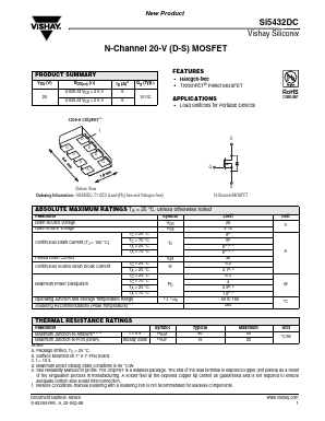 SI5432DC-T1-GE3 Datasheet PDF Vishay Semiconductors
