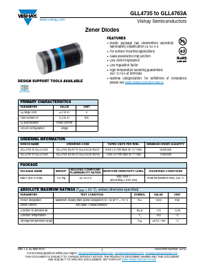 GLL4740-E3 Datasheet PDF Vishay Semiconductors