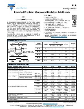 RLP06N680R0JS00 Datasheet PDF Vishay Semiconductors