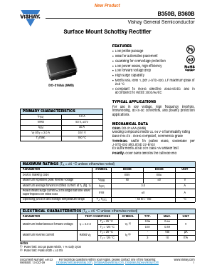 B350B Datasheet PDF Vishay Semiconductors