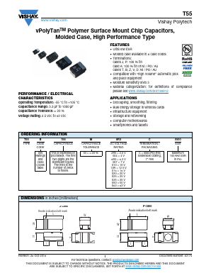 T55B106M016C0100 Datasheet PDF Vishay Semiconductors
