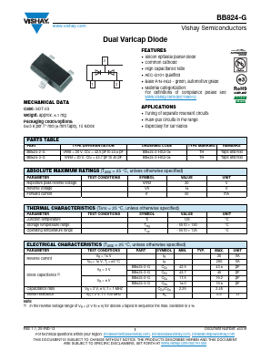 BB824-2-HG3-08 Datasheet PDF Vishay Semiconductors