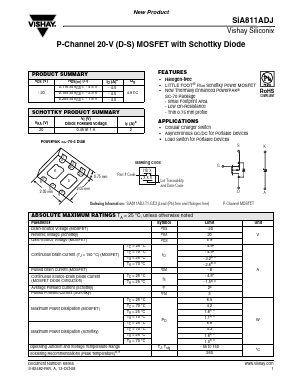 SIA811ADJ-T1-GE3 Datasheet PDF Vishay Semiconductors