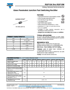 RGP10A-E3 Datasheet PDF Vishay Semiconductors