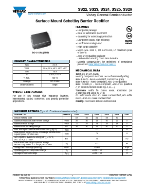 SS26HE3-52T Datasheet PDF Vishay Semiconductors