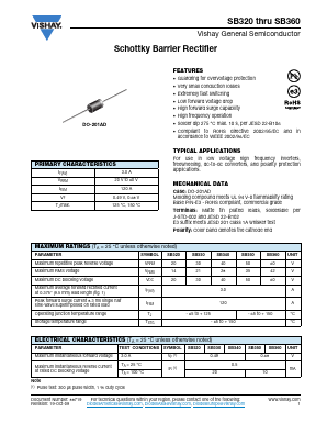 SB320 Datasheet PDF Vishay Semiconductors