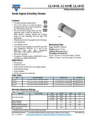 LL101B-GS08 Datasheet PDF Vishay Semiconductors