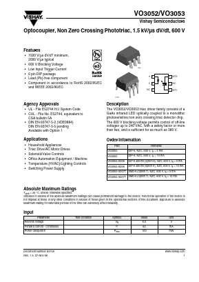 VO3053-X006_06 Datasheet PDF Vishay Semiconductors