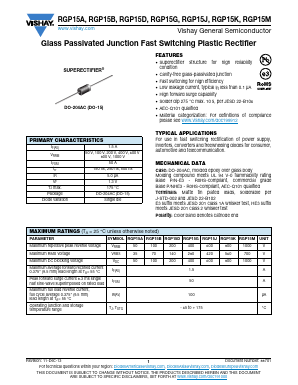 RGP15A-E3/54 Datasheet PDF Vishay Semiconductors