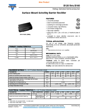 B160-E3/61T Datasheet PDF Vishay Semiconductors