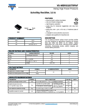 MBRS320TRPBF Datasheet PDF Vishay Semiconductors