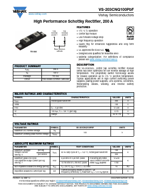 203CNQ100PBF Datasheet PDF Vishay Semiconductors