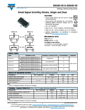 BAS40-06-E3-18 Datasheet PDF Vishay Semiconductors