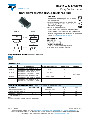 BAS40-00-HE3-08 Datasheet PDF Vishay Semiconductors