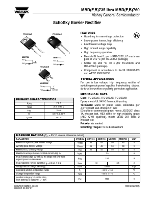 MBR745 Datasheet PDF Vishay Semiconductors