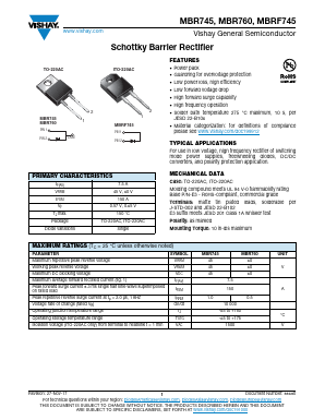 MBR760-E3-45 Datasheet PDF Vishay Semiconductors