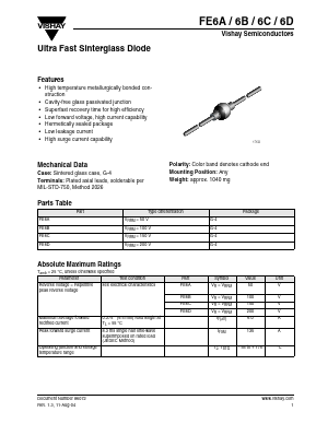 FE6A Datasheet PDF Vishay Semiconductors