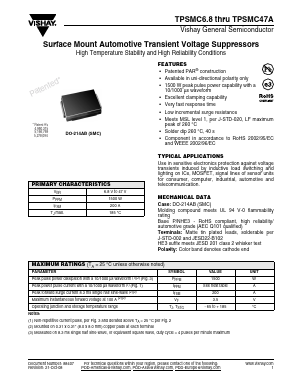 TPSMC13 Datasheet PDF Vishay Semiconductors