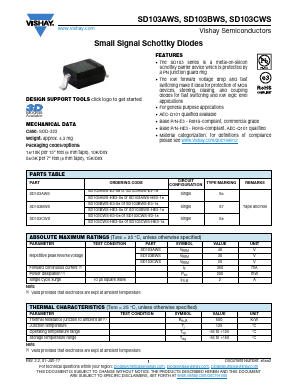 SD103AWS-E3-08 Datasheet PDF Vishay Semiconductors