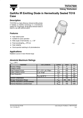 TSTA7500 Datasheet PDF Vishay Semiconductors