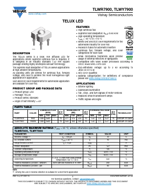 TLWR7900 Datasheet PDF Vishay Semiconductors