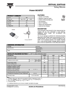 IRFP448 Datasheet PDF Vishay Semiconductors