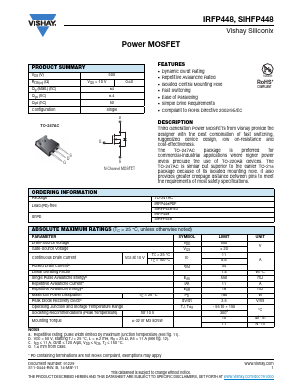 IRFP448 Datasheet PDF Vishay Semiconductors