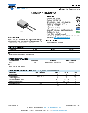 BPW46 Datasheet PDF Vishay Semiconductors