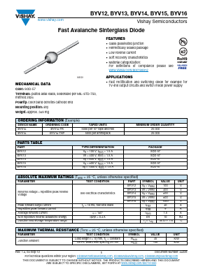 BYV14-TR Datasheet PDF Vishay Semiconductors