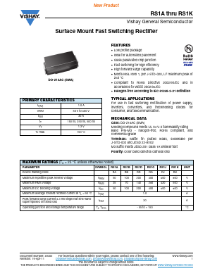 RS1K-M3/61T Datasheet PDF Vishay Semiconductors