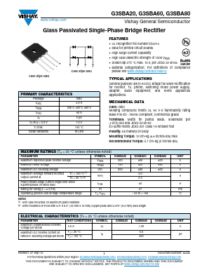 G3SBA60 Datasheet PDF Vishay Semiconductors