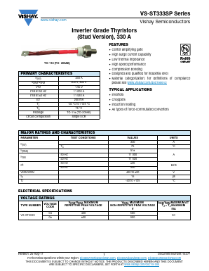 VS-ST333SP Datasheet PDF Vishay Semiconductors