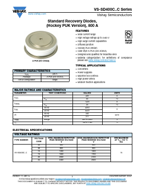 VS-SD400C Datasheet PDF Vishay Semiconductors