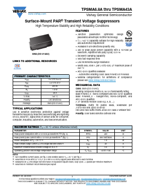 TPSMA6.8AHE3_B/I Datasheet PDF Vishay Semiconductors