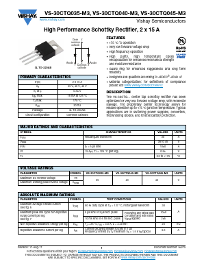 30CTQ035-M3 Datasheet PDF Vishay Semiconductors